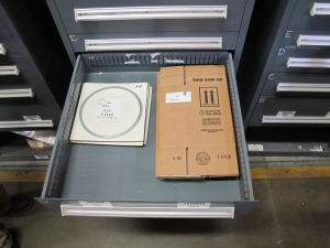 STANLEY VIDMAR HEAVY DUTY 5-DRAWER PARTS CABINET W/ CONTENTS (W-50) LOADING & HANDLING FEE $25-